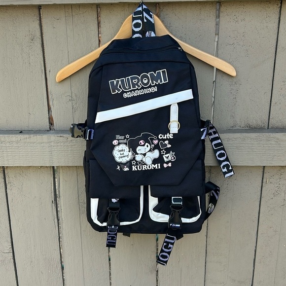 Kuromi Sanrio Super Cute Backpack Back to School Student Rave Punk Goth Chic - Picture 1 of 8